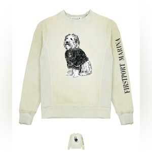 NWOT - Firstport Shaggy Dog Sweatshirt - Cream, small